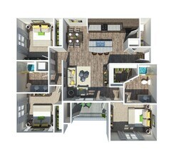 The Rutherford 3 BR 2 BA 10201 floor plan